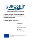 EUROSHIP Working Paper No 25 Coping with old-age poverty. How social policy and other forms of social support affect social resilience